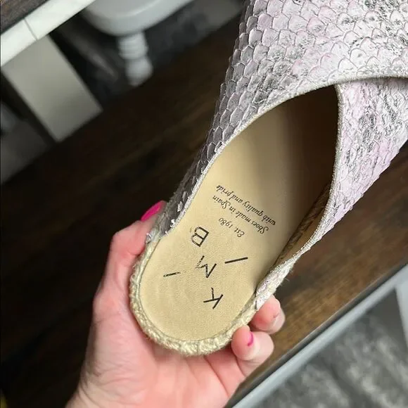 Anthropologie KMB Snake Print Espadrille Slide Sandals - Picture 10 of 14